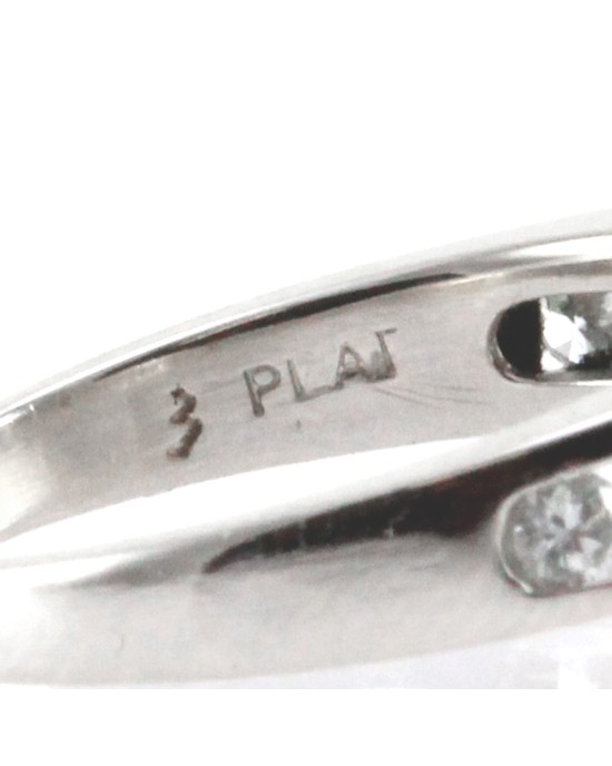 Platinum and Diamond Engagement Ring w/ Marquise and Round Diamonds